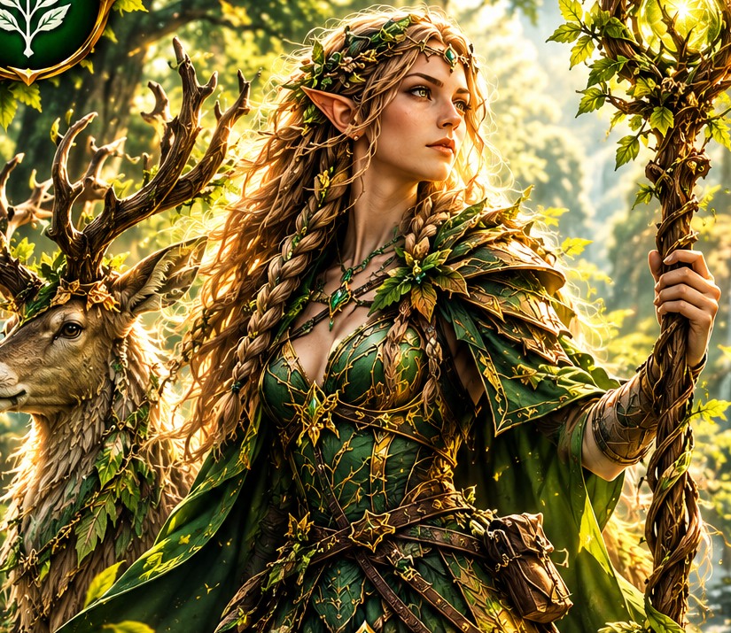 Portrait artwork of Sunleaf, the Season’s Guardian
